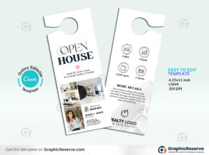 Open House Real Estate Door Hanger Layout