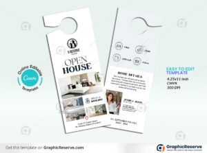 Open House Real Estate Door Hanger Model