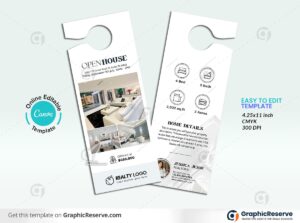 Open House Real Estate Door Hanger Design