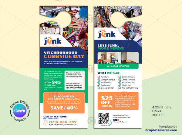 Junk Removal Services Door Hanger