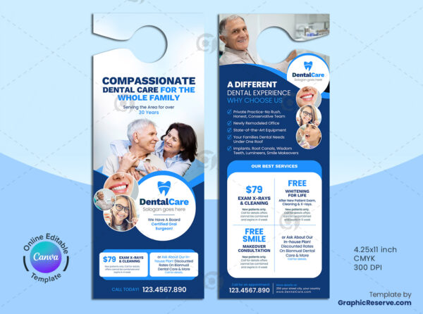 Dental Promotional Service Door Hanger