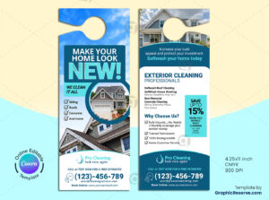Exterior Cleaning Canva Door Hanger Template Design