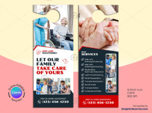 Family Caring Door Hanger Canva Design