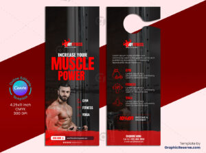 Gym Door Hanger Canva Template