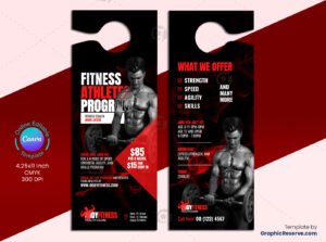 Gym Pricing Door Hanger Canva Template