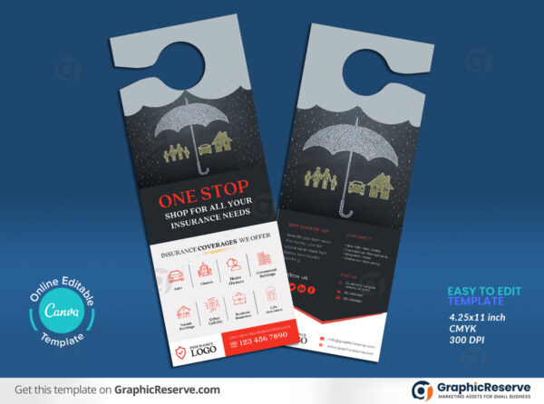 Insurance Company Door Hanger Layout Model