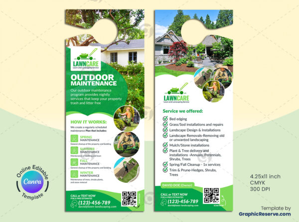 Lawn Care Door Hanger Model