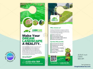 Lawn Care Canva Door Hanger Template