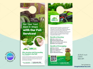 Lawn Planting Service Canva Door Hanger Design