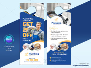 Plumbing Door Hanger Canva Template