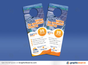 Solar Energy Power Promotional Door Hanger Template