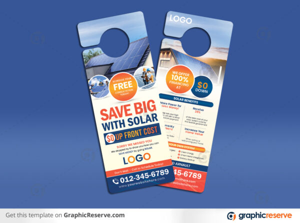 Solar Promotional Service Door Hanger Template