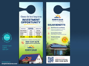 Solar Door Hanger Design Canva Template