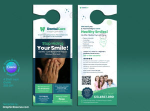 Dentist Door Hanger Canva Template