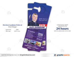 Election Candidate Political Door Hanger Design