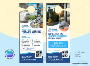 Pressure Washing Door Hanger Canva Template