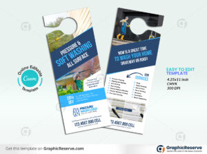 Pressure Washing Door Hanger Canva Design