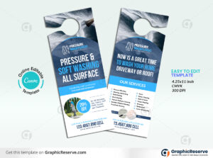 Power Washing Door Hanger Canva Template