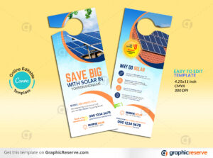 Solar Door Hanger Design Template