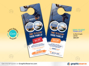 Solar Door Hanger Canva Design Template