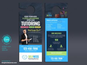 Private Tutoring Door Hanger Canva Template
