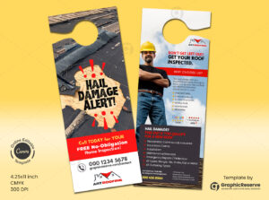 Hail Damage Alert Door Hanger Template Canva