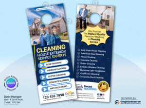 Exterior Home Cleaning Experts Door Hanger Layout Canva