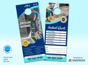 Pressure Washing Door Hanger Canva Template