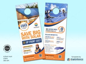 Solar Door Hanger Canva Design Template