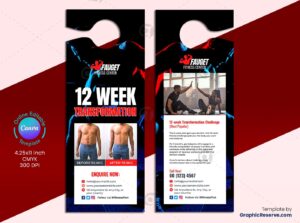 Body Transformation Door Hanger  (Canva Template)