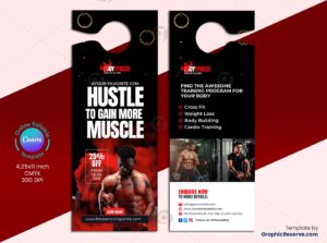 Fitness Door Hanger (Canva Template)