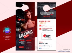 Fitness Review Door Hanger (Canva Template)