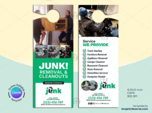 Customizable Plumbing Service Door Hanger Template - Canva Ready