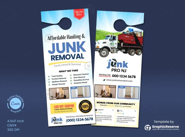 Door Hanger Design Template For Junk Haulers