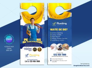 Custom Plumbing Door Hanger Design Template - Easy-to-Edit in Canva