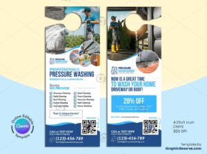 Pressure Washing Canva Door Hanger
