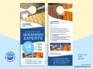 Pressure Washing Experts Canva Door Hanger Design