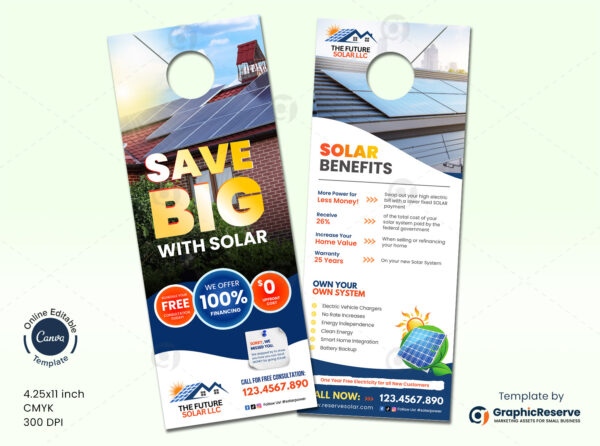 Solar Energy Marketing Door Hanger Template