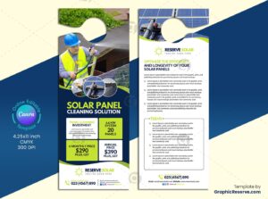 Solar Panel Cleaning Door Hanger (Canva Template)